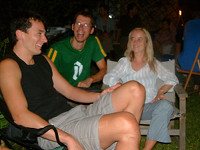 Lutz, Steffi und Jens im August 2003 in Bonn auf einer Party [Bild 10/13]