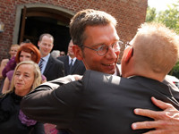 Steffi und Lutz auf der Hochzeitsfeier von Michael und Yvonne im August 2011 in Iserlohn [Bild 7/10]